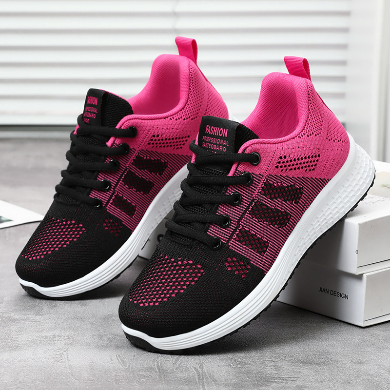 Running Shoes Women's Casual Soft Bottom Breathable Comfortable Fly-knit Sneakers foto 2