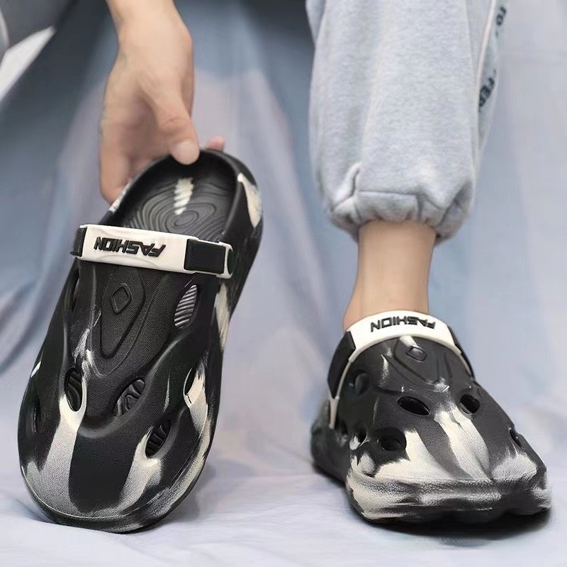 Hole Shoes EVA Non-slip Breathable Fashion Camouflage Summer Slippers foto 5