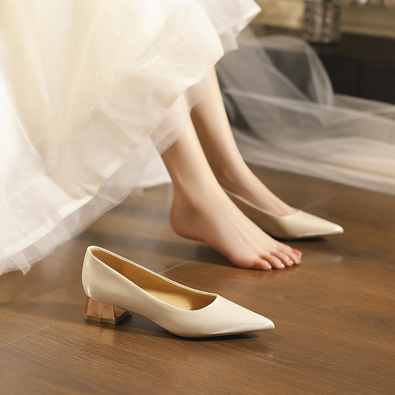 Apricot New Arrival Banquet Bridal Shoes foto 3