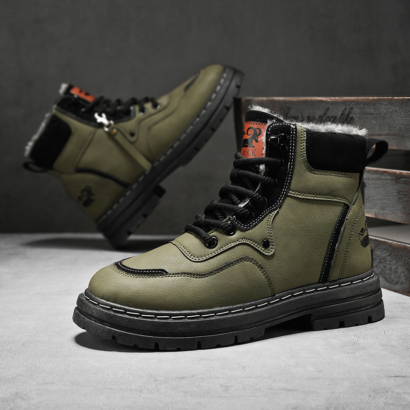 Men's Fashion British Style High-top Martin Boots foto 3