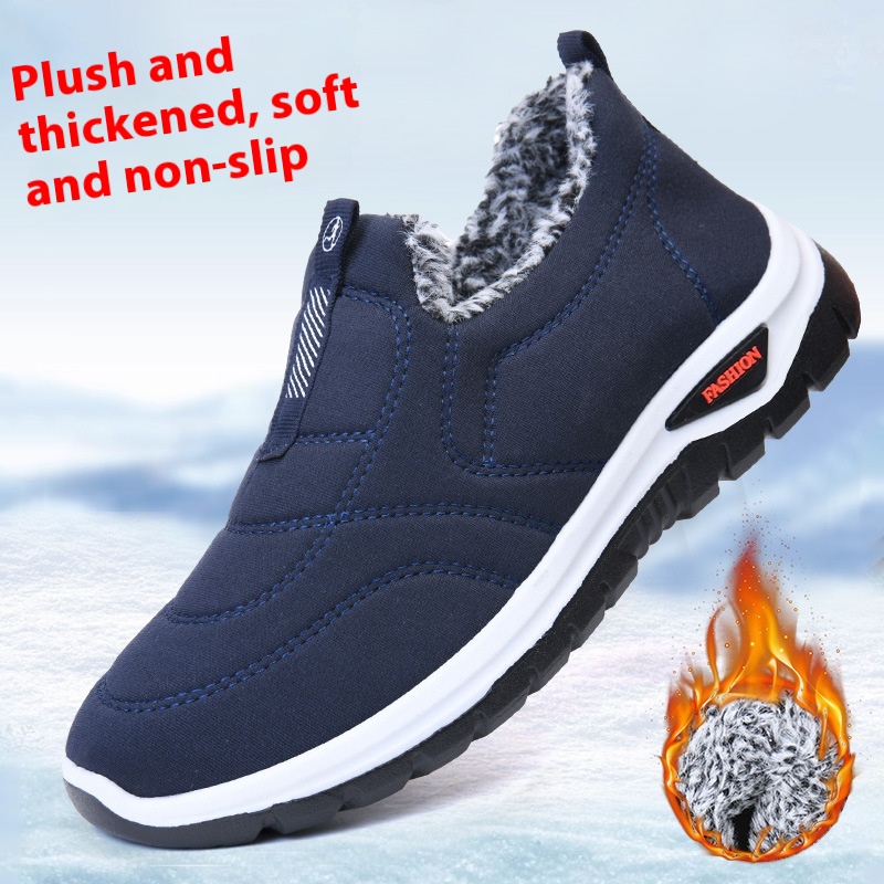 Female Fleece-lined Thickening Thermal Cotton Shoes foto 3