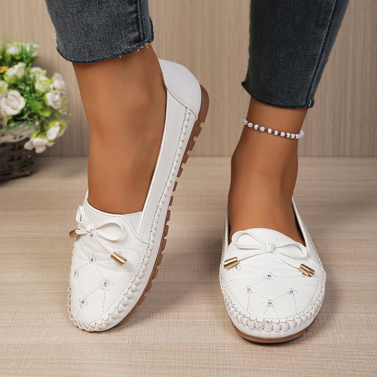Womens Fashionable Casual Flat Loafers foto 4
