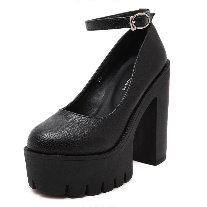 European And American Fashion Buckle Women's Shoes