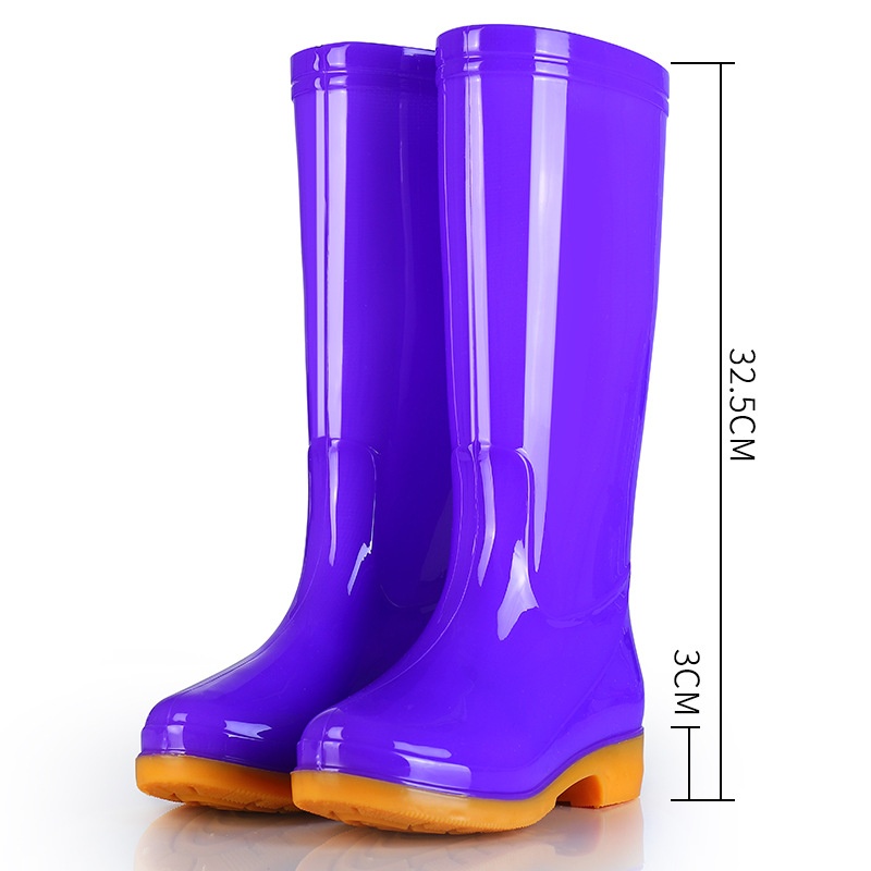 Women's Rain Boots Mid-high Tube Fashion Velvet Padded Thick Rain Boots Warm Winter Rain Boots Non-slip Adult foto 3