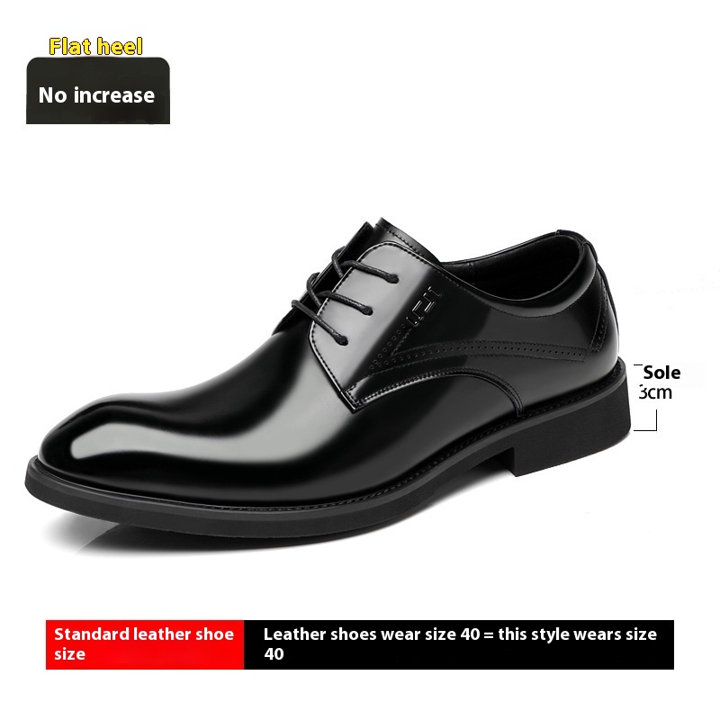 Business Formal Wear Genuine Leather Breathable Increased Men's Shoes foto 4
