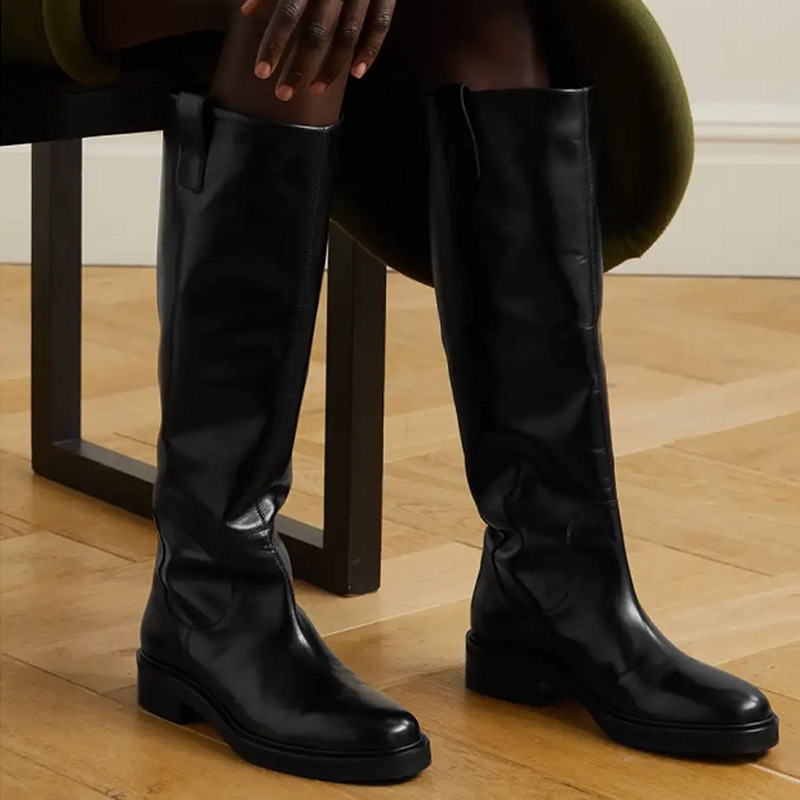 Autumn And Winter Low Heel Large Tube Circumference Boots foto 3