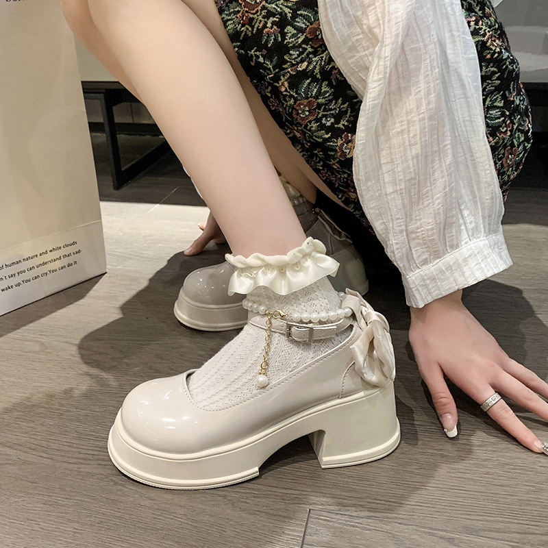 Women's Mary Jane Heels Arrival Round Toe Chunky Heel foto 3