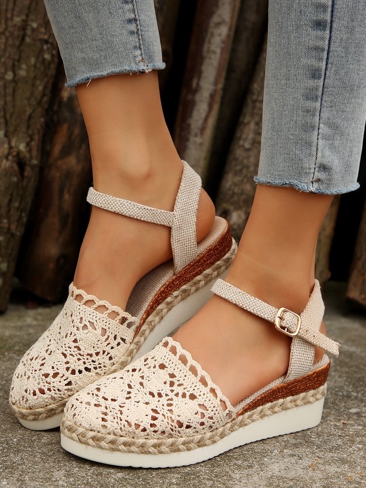Women's Outerwear Hemp Rope Lace Casual Sandals foto 2