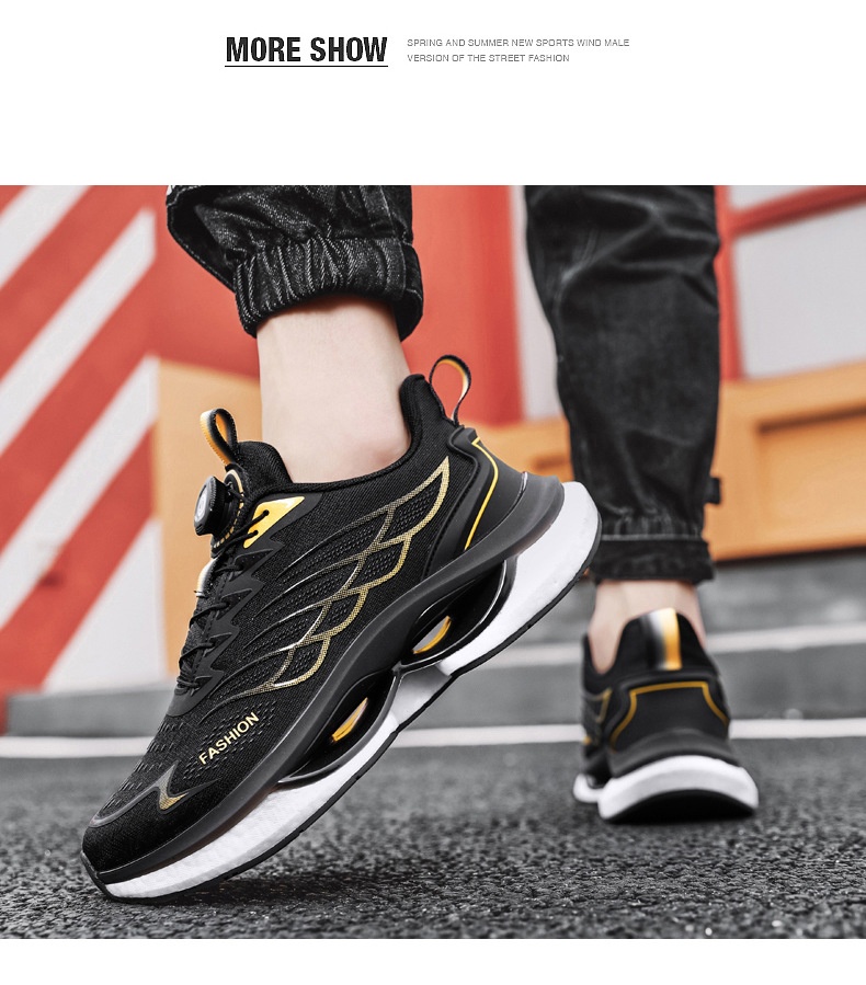 Flying Woven Air Cushion Turn Buckle Running Shoes foto 4