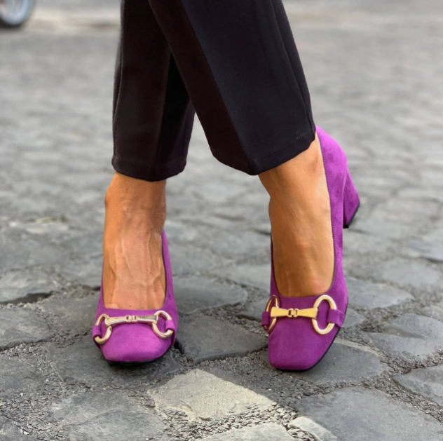 Flat Bottom Plus Size Metal Fastener Round Toe Loafers foto 5