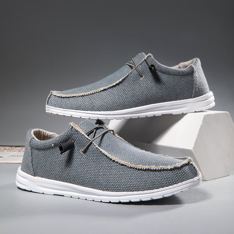 Cross-border Large-size Men's Casual Canvas Shoes foto 2