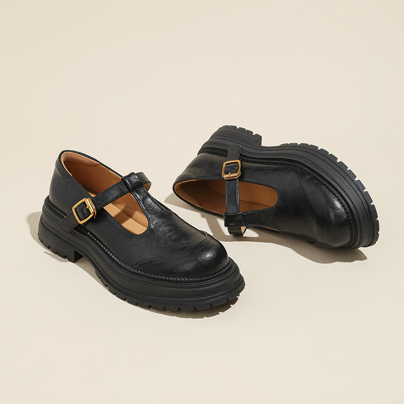 Vintage Mary Jane Hepburn Style T-strap Pumps Women foto 3