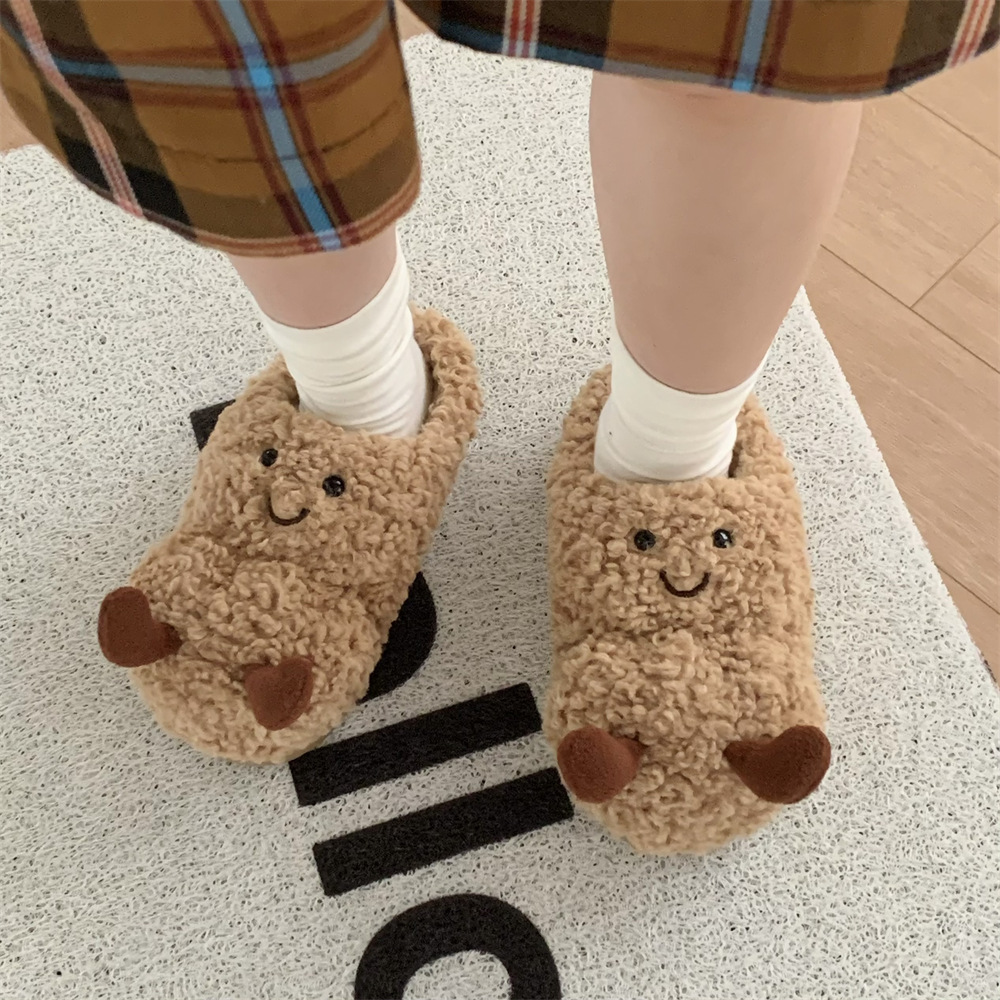 Home Thermal Cotton Slippers Women's Plush Confinement Shoes foto 3
