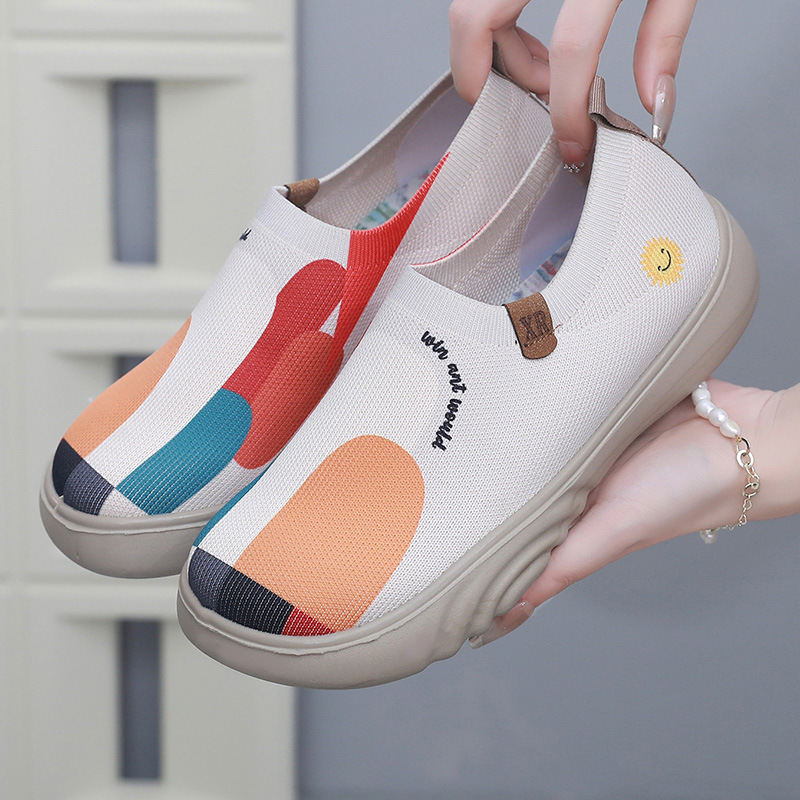 Women's Trendy Painted Casual Shoes Soft Bottom Soft Surface Platform foto 5