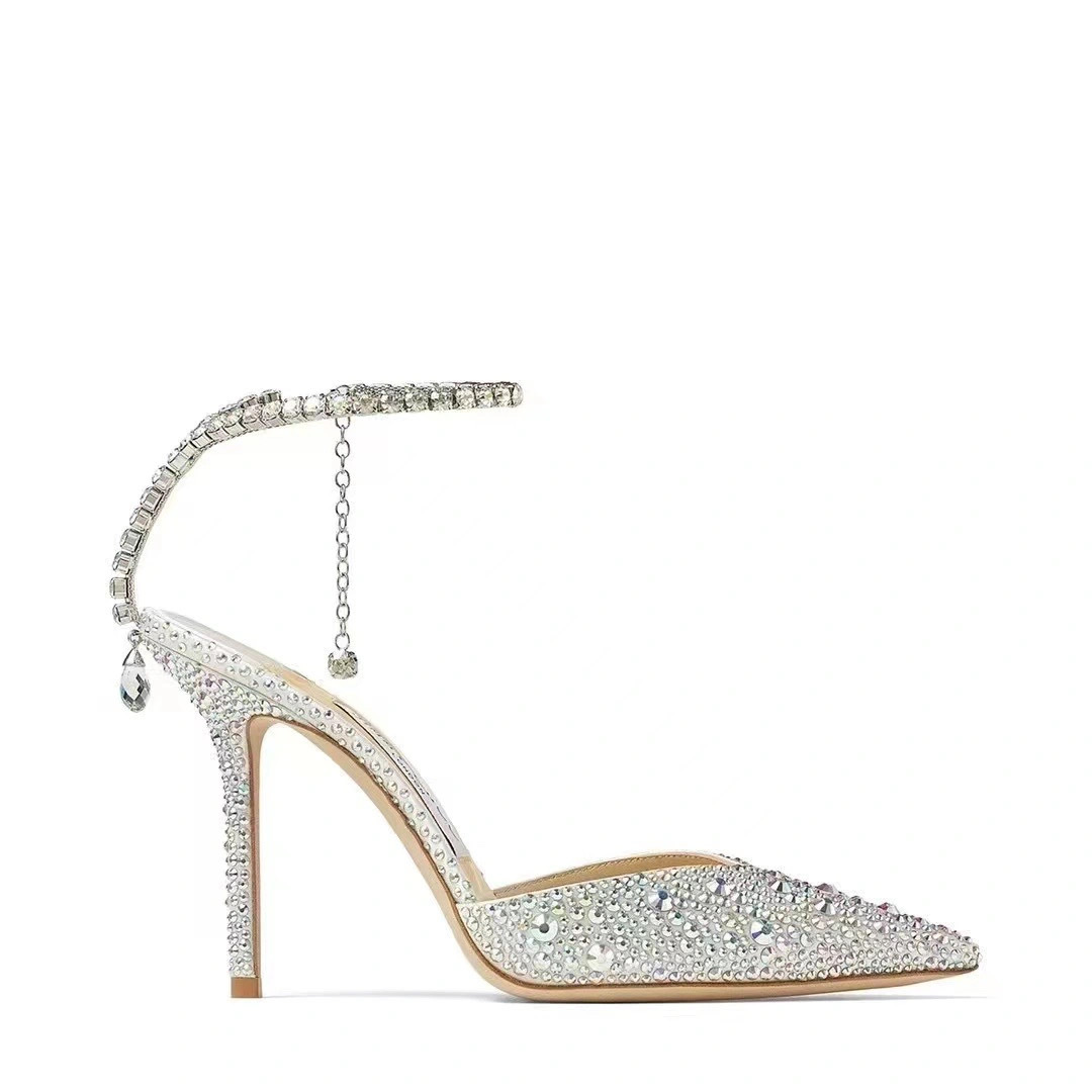 Gradient Color Full-Blown Crystal Fairy High Heels foto 2