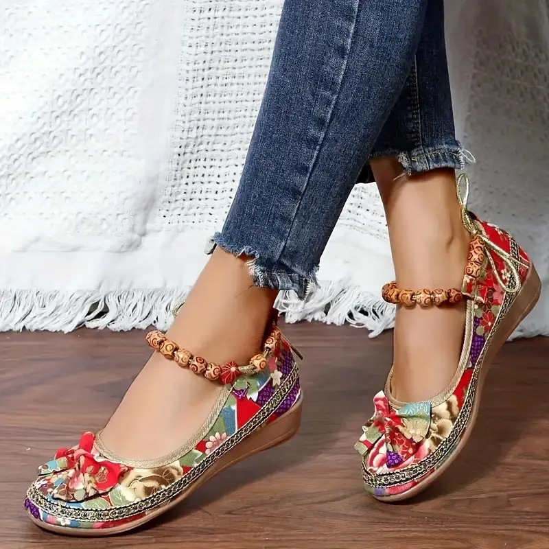 Women's Plus Size Ethnic Style Platform Sandals foto 2