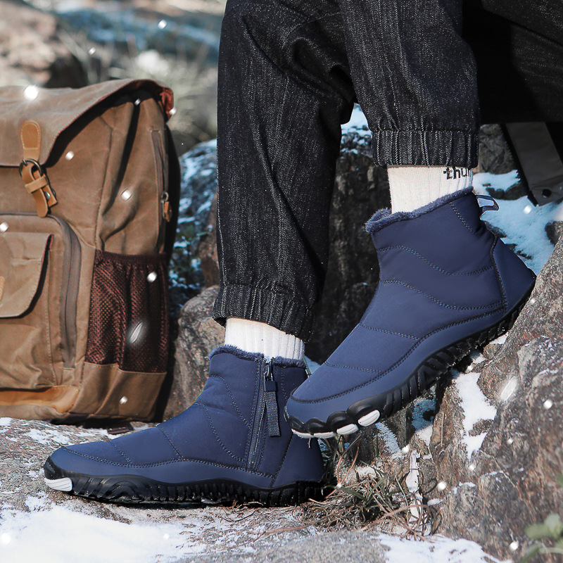 Leisure Hiking Cotton Shoes Non-slip Wear-resistant Waterproof Fleece-lined foto 4