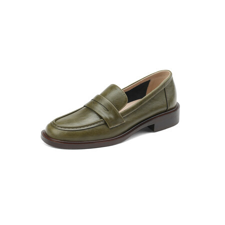 British-style Vintage Women's Heeled Leather Shoes foto 5