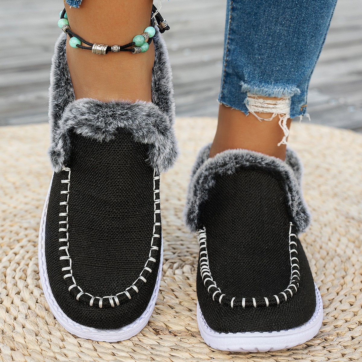 Thickened Indoor Leisure Home Warm Top Snow Boots foto 4