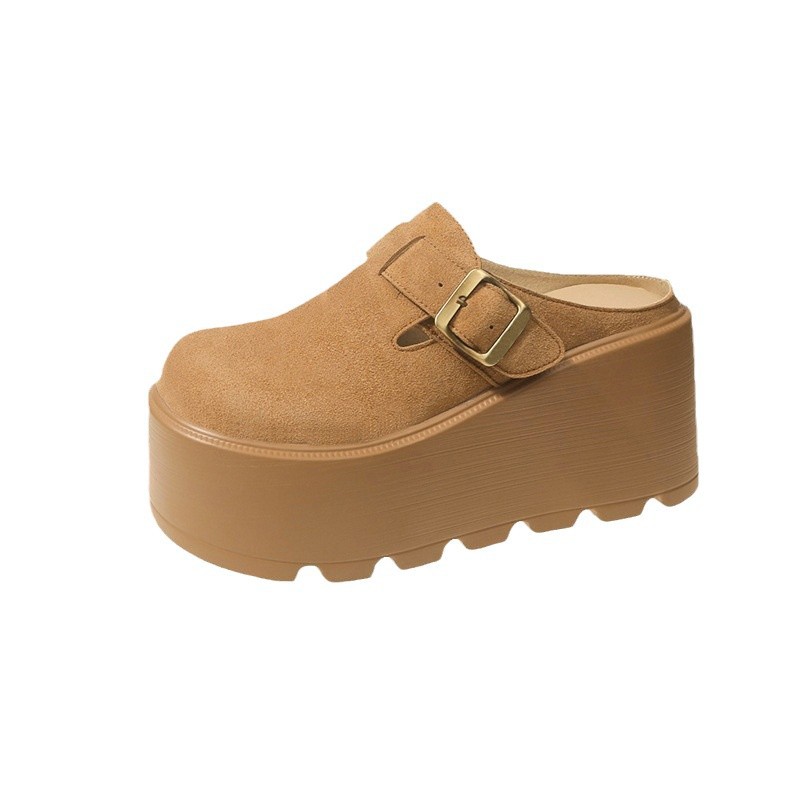 Wedge-toe Closed-toe Women's Outdoor Half Slippers foto 3