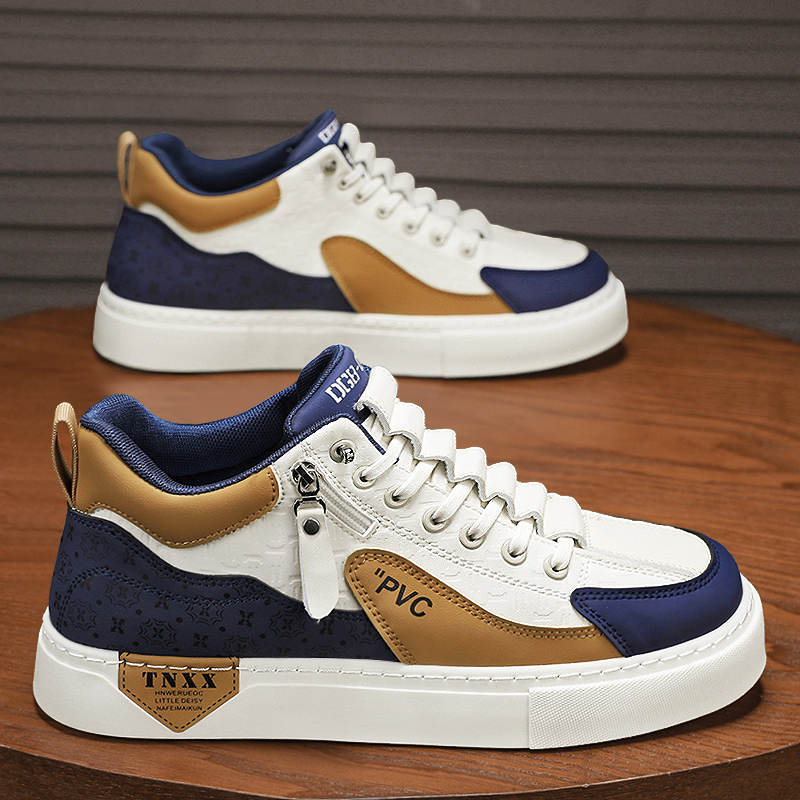 High-top Slip-on Board Shoes Teenagers Soft Bottom Waterproof Leather Shoes foto 2