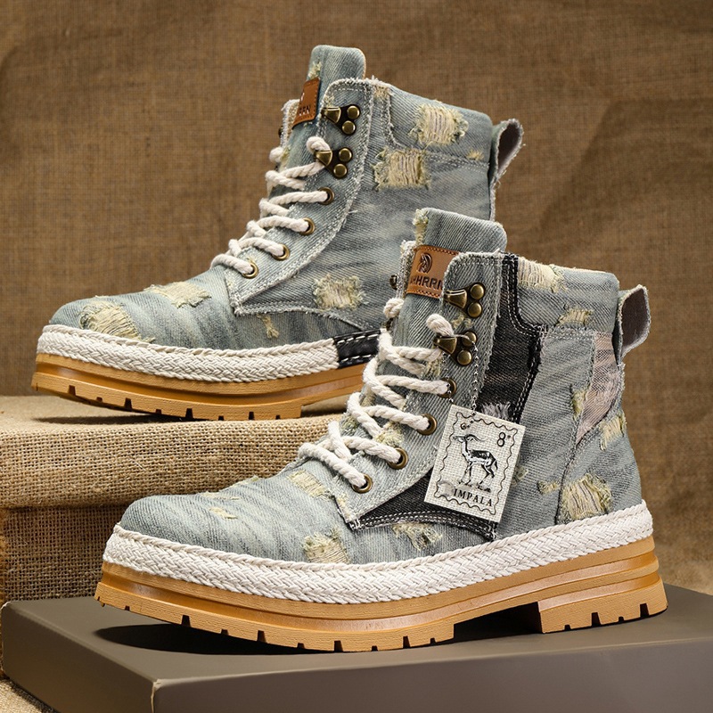 Men's High-top Boots Autumn Denim foto 2