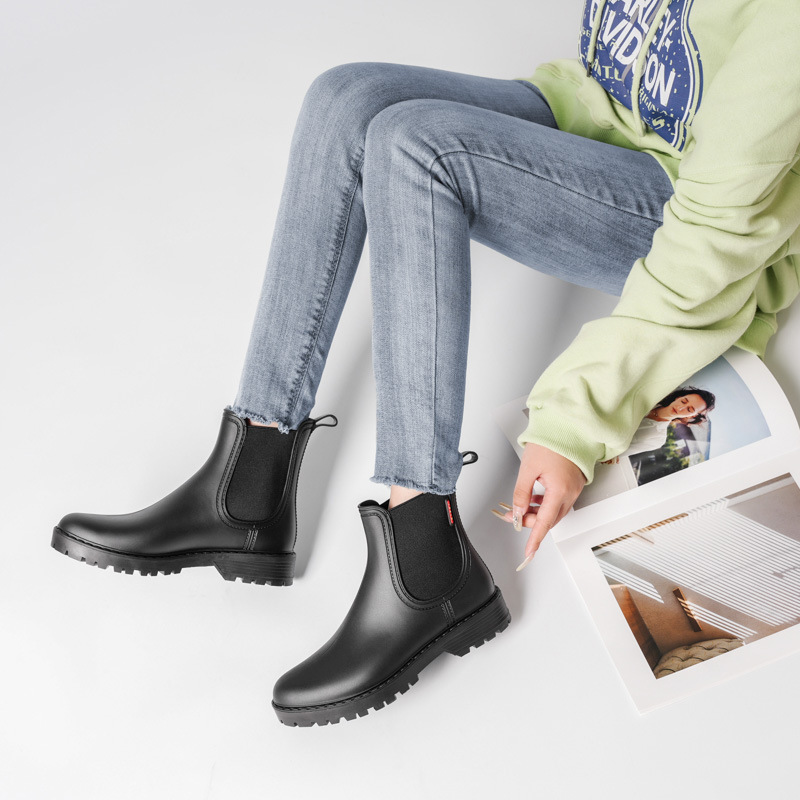 Ladies' Short Chelsea Lightweight Non-slip Low-top Rain Boots foto 2