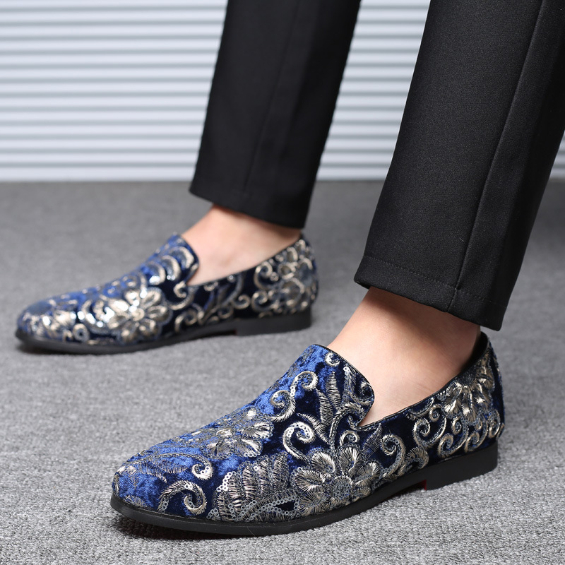 Plus-size Men's Casual Fashion Sequin Dress Shoes foto 5