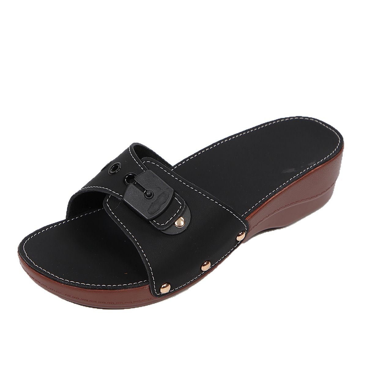 Belt Buckle Women's Outer Wear Rivet Lightweight Leisure Sandals foto 2