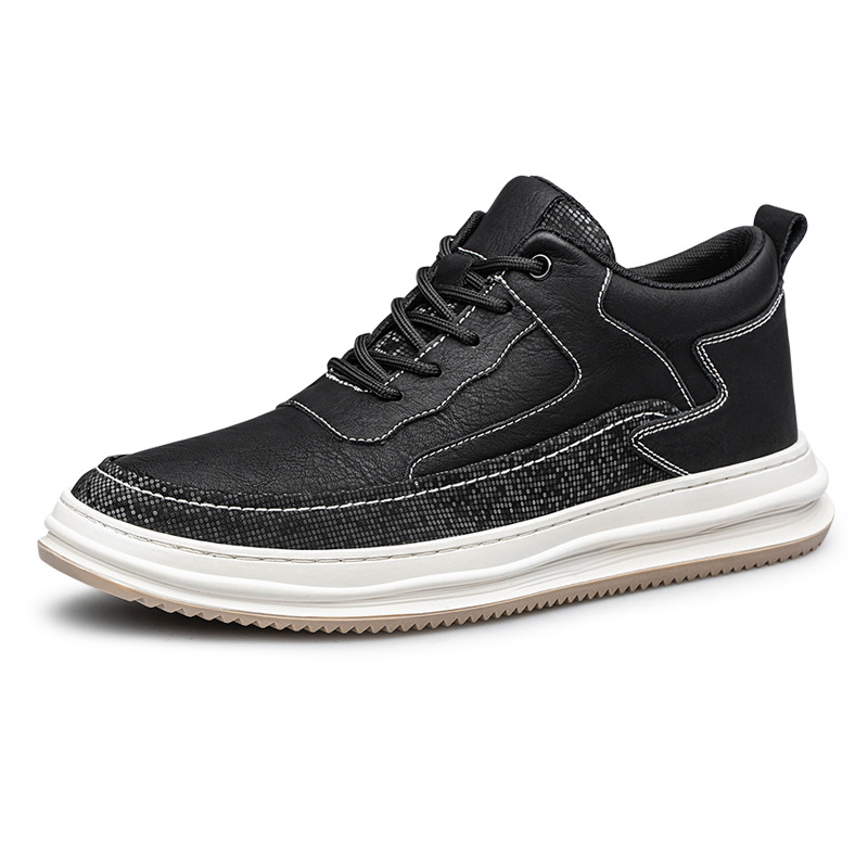 Men's Invisible Height Increasing Two-layer Leather Trendy Casual Shoes foto 2