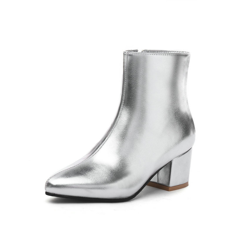 New Stylish Women's Ankle Boots With Zippers foto 4