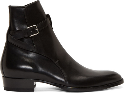 Pointed-toe Authentic Leather British Buckle Martin Boots Men's Fashion foto 3