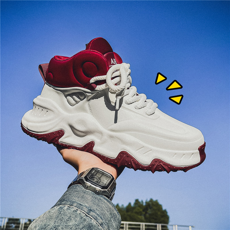 Mid-top Men's Fashion Thick Bottom Non-slip Breathable And Wearable Minus Sneaker foto 4