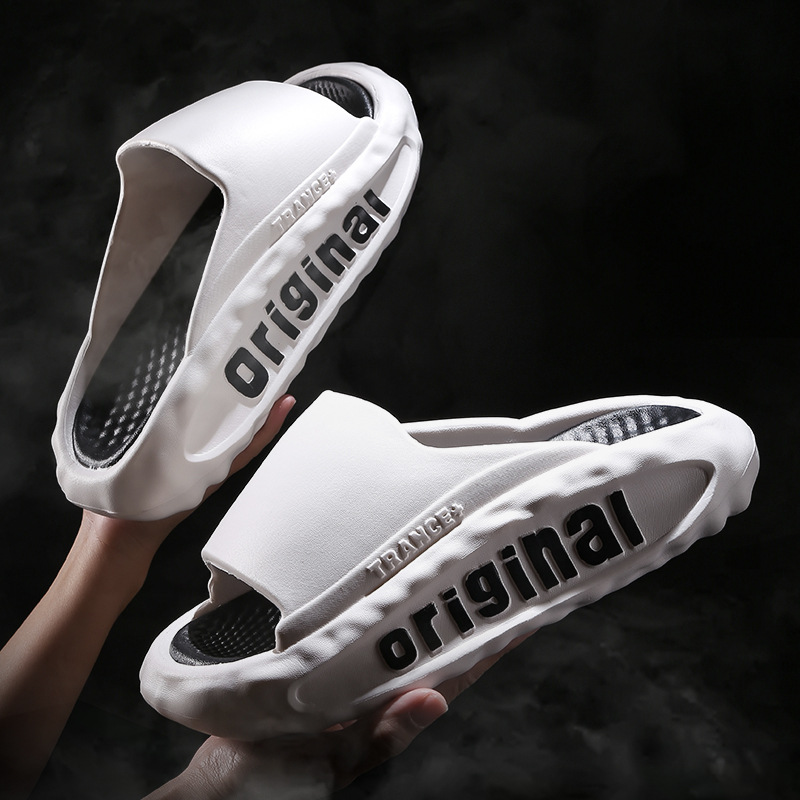 Men's Slippers Thick Bottom For Outdoors Trendy Non-slip Wear-resistant foto 3