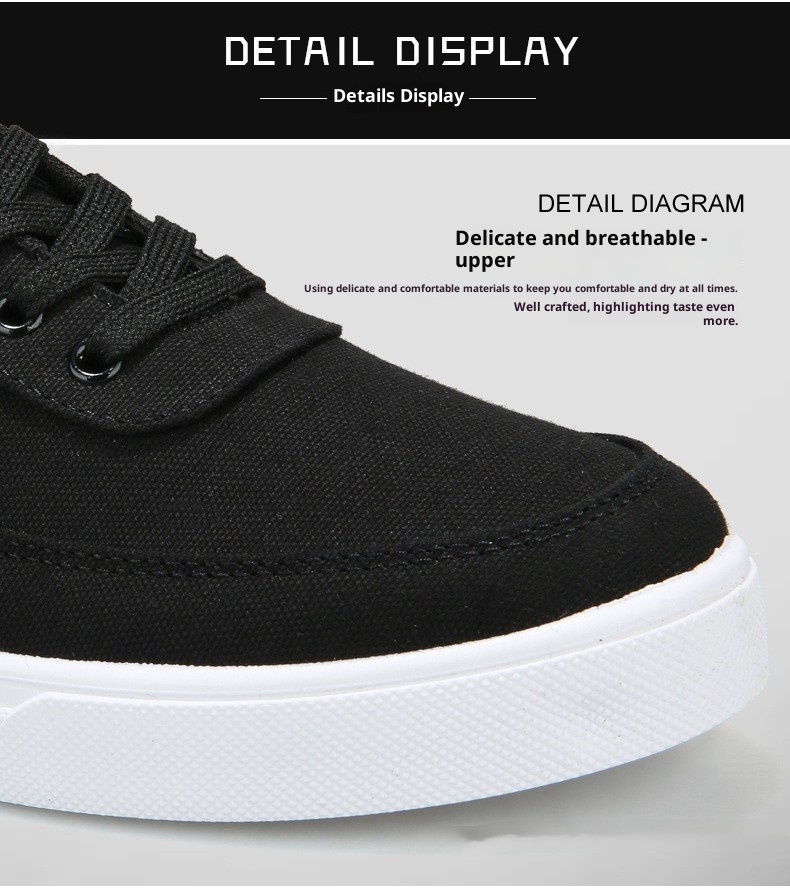 Spring Canvas Shoes Men's Low Top foto 4