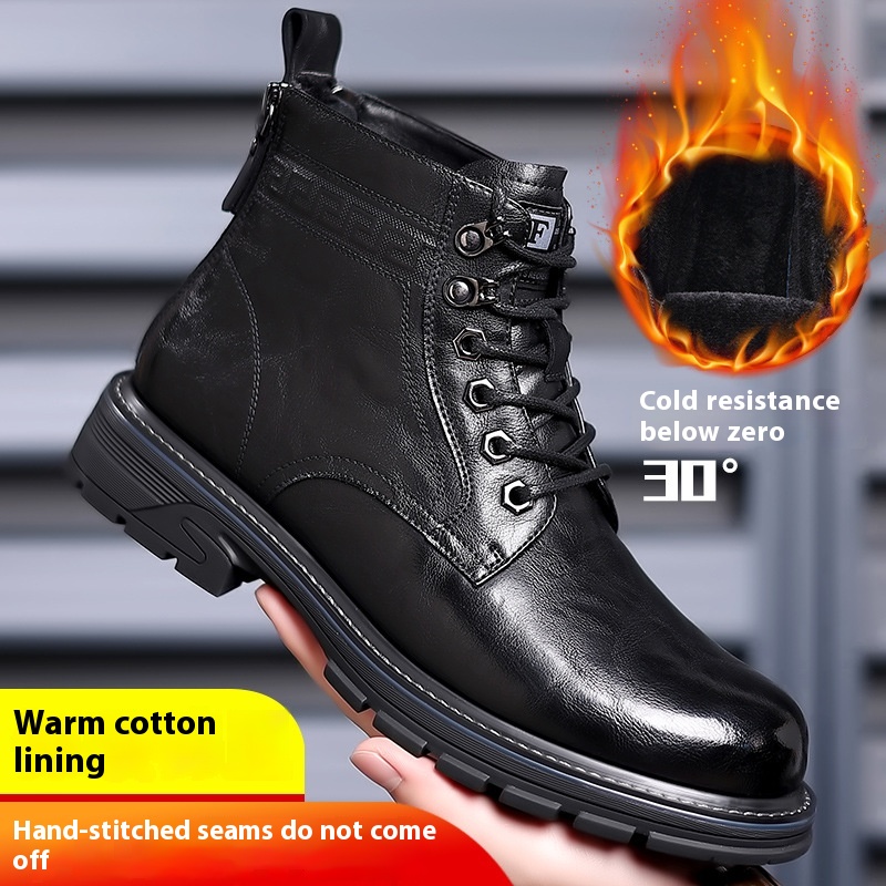 British Style All-matching Work Clothes Ankle Boots Fashion Haulage Motor Leather Boots foto 5