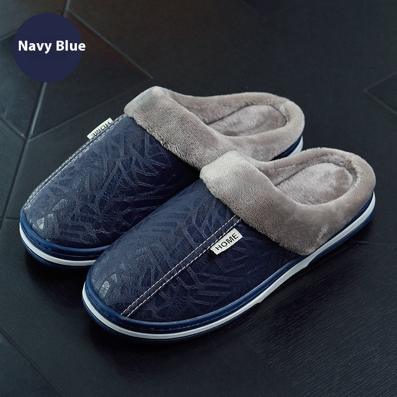 11 Steps Large Size Home Waterproof Cotton Slippers Men's Winter Home Indoor Warm Non-slip Cotton Shoes Men's Autumn Winter foto 4