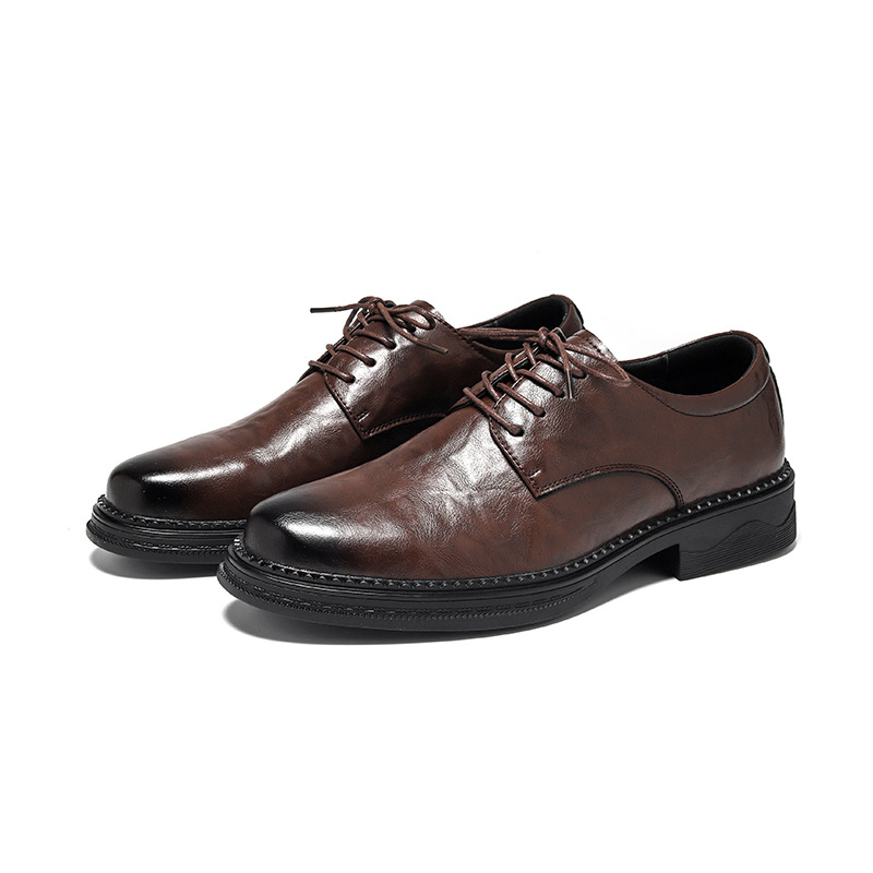 Men's Leather Shoes Business Formal Wear Soft Bottom foto 4