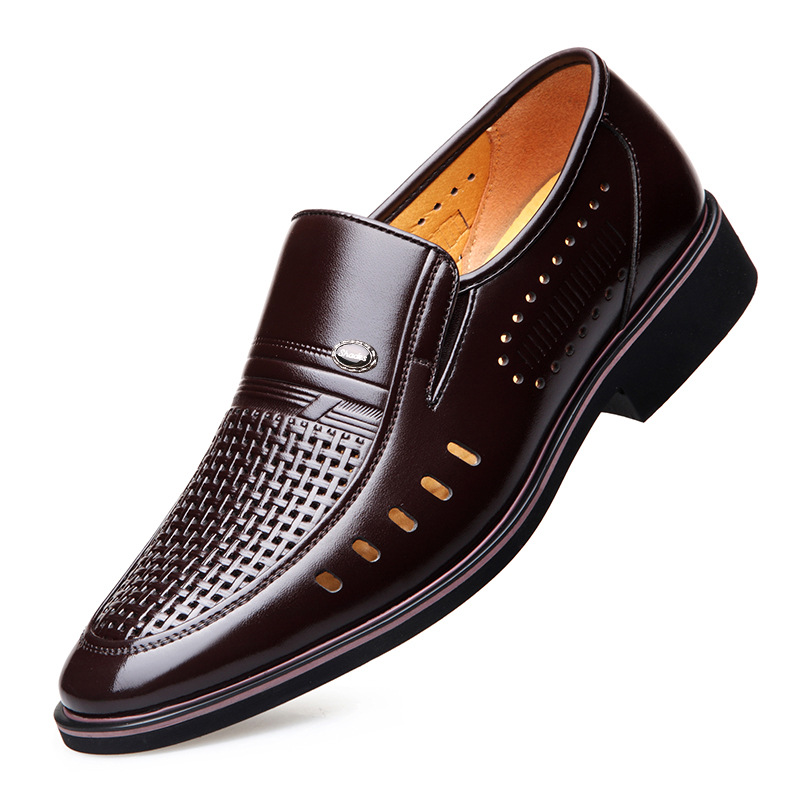 Men's Leather Shoes Business Formal Wear Soft Bottom Non-slip foto 5