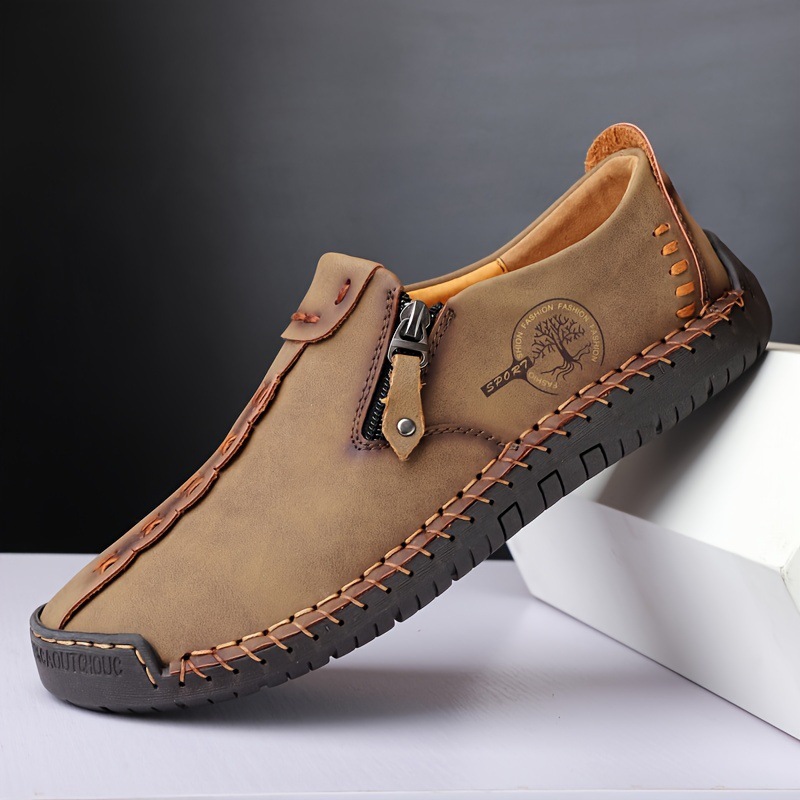 Cross Edge Side Zipper Handmade To The Shoe Sole Fashion foto 5