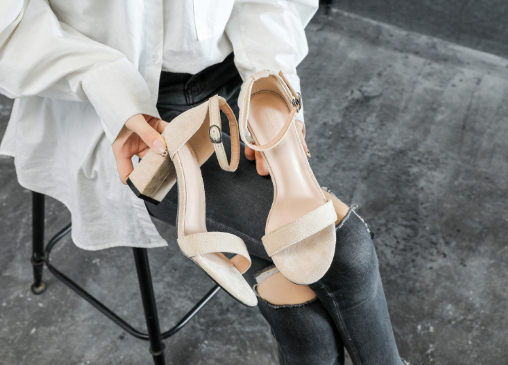 Chunky Heel Ankle-strap Plus Size Plus-sized Women's Shoes foto 2