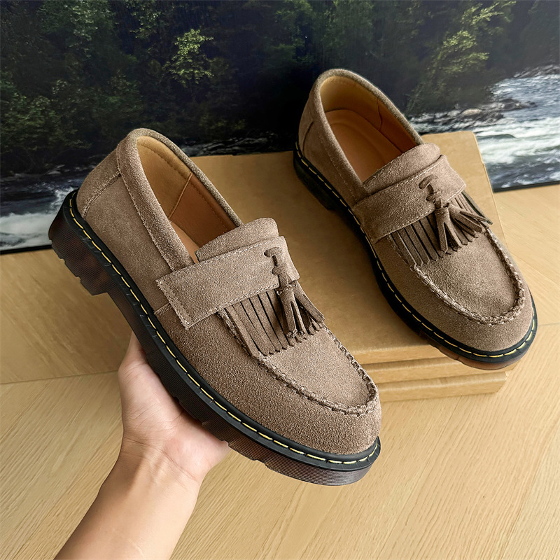 Fur Platform Woven Tassel Men's Shoes Martin Boots foto 3