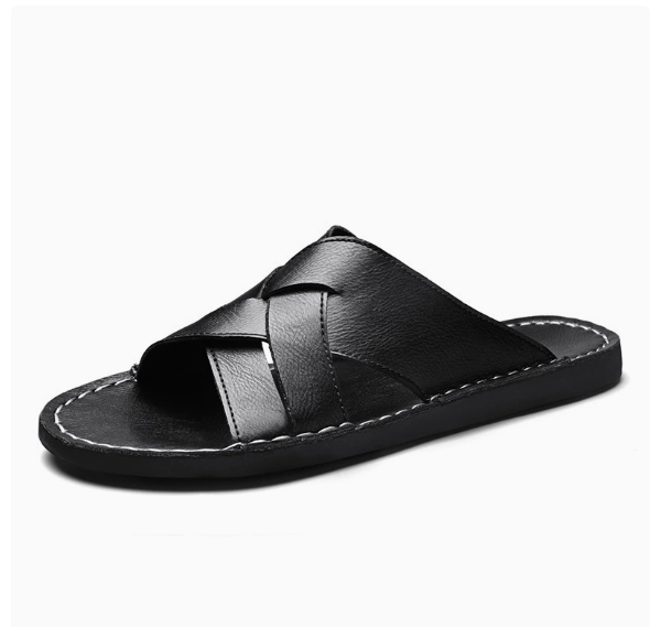 Western-style Flat-bottom Hollowed-out Large-size Slippers foto 2