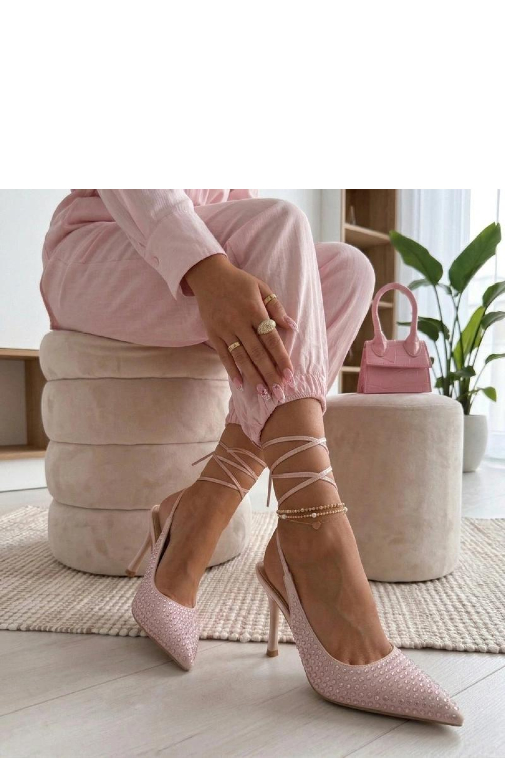Gebonden hoge hakken schoenen Solea