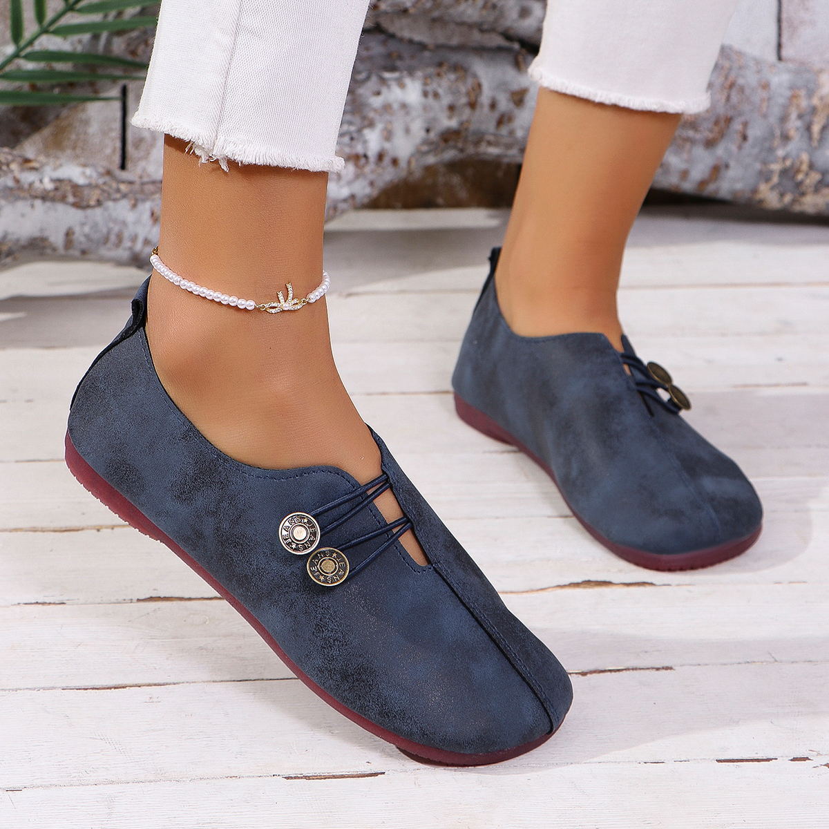 Ins Square Toe Slip-on Sandals Summer Fashion Soft Flat Shoes For Women foto 5