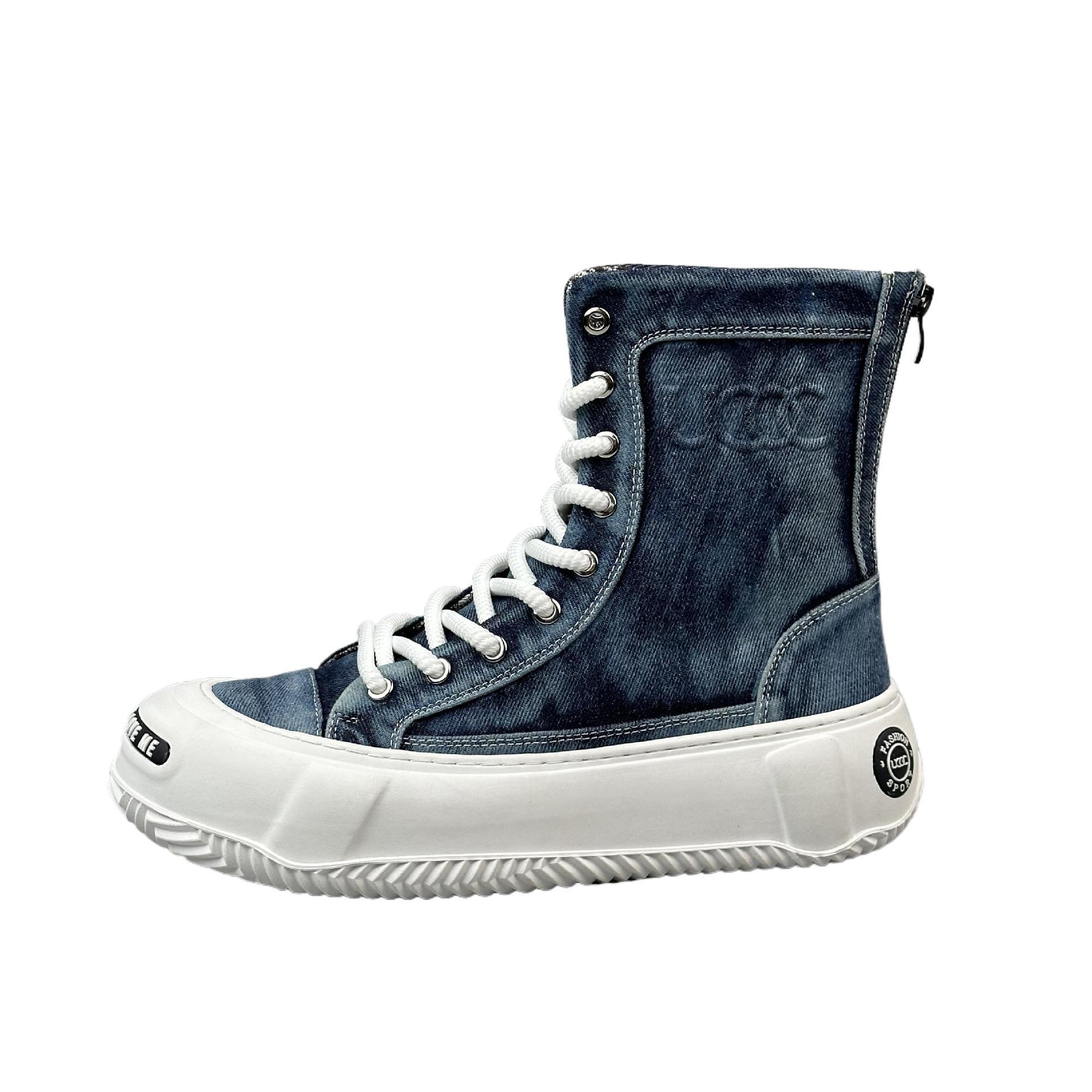 High-top Canvas Boots Fashionable All-match Fashion Boots Men foto 3