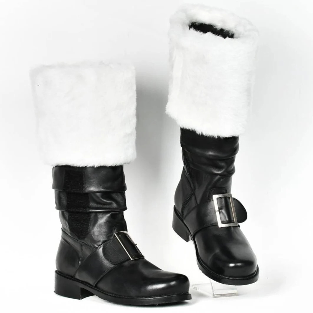 Renaissance Christmas Old Man Leather Boots foto 3