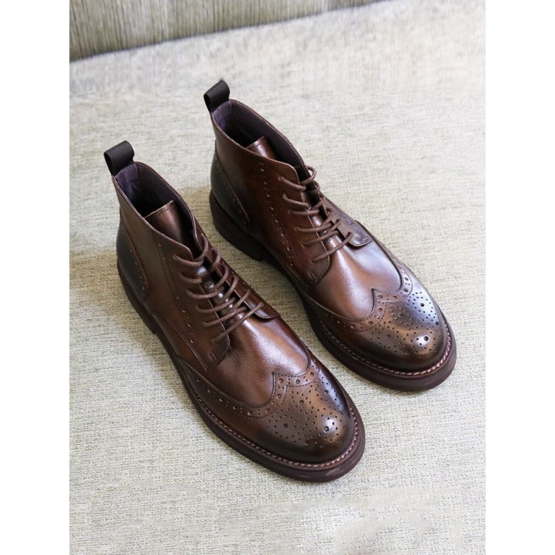 Trendy Casual Platform Leather Boots foto 3