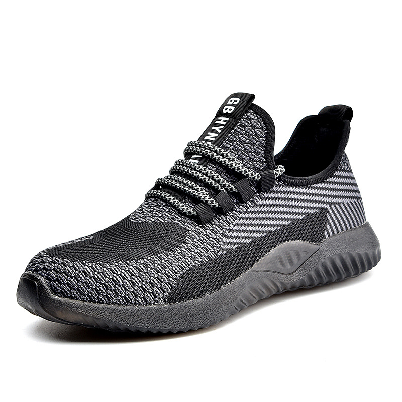 Men's Summer Flying Weaving Labor Protection Shoes foto 2