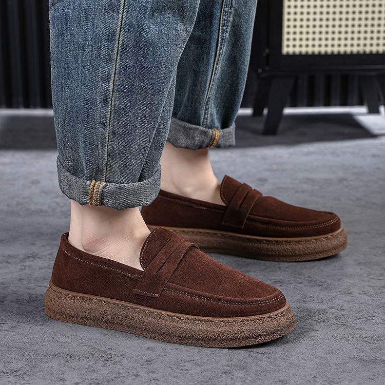 Men's Fashion Retro Handmade Stitching Shoes foto 4